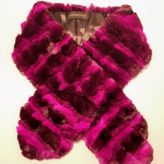 Purple chinchilla scarf